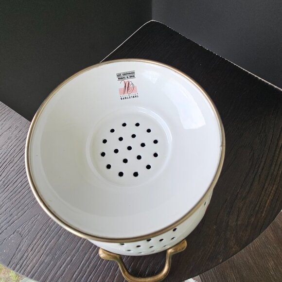 Tabletops Unlimited Enameled Fruit Designed Collander - Picture 5 of 9